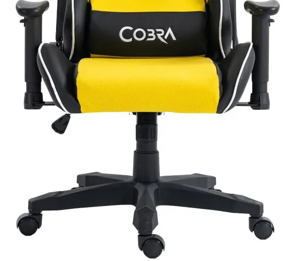 Cobra Rebel CR201 Gamingowy do 130kg Skóra ECO Żółto-czarny - Kup na Raty - RRSO 0%