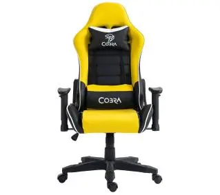 Cobra Rebel CR201 Gamingowy do 130kg Skóra ECO Żółto-czarny - Kup na Raty - RRSO 0%