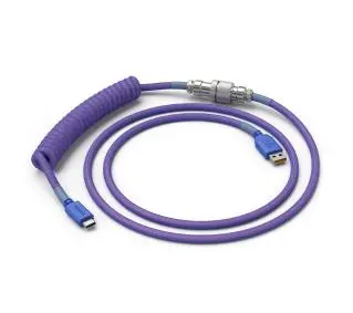 Glorious PC Gaming Race Coil Cable Nebula USB-C - USB-A (GLO-CBL-COIL-NEBULA ) Fioletowy