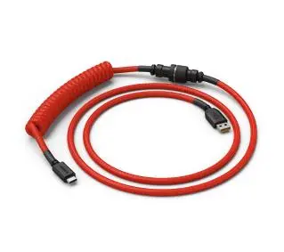 Glorious PC Gaming Race Coil Cable Crimson Red USB-C - USB-A  (GLO-CBL-COIL-RED) Czerwony