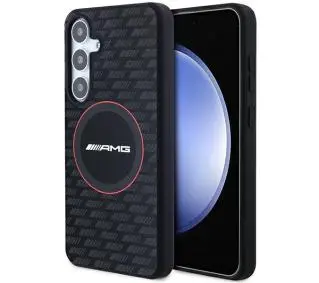 Mercedes-Benz Silicone Carbon Pattern MagSafe do Samsung Galaxy S24+ Czarny