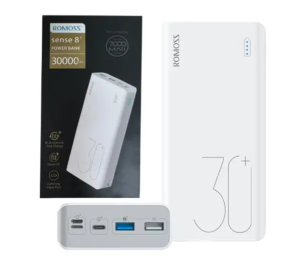 Romoss PHP30 Pro Sense 8+ 30000mAh 18W Biały