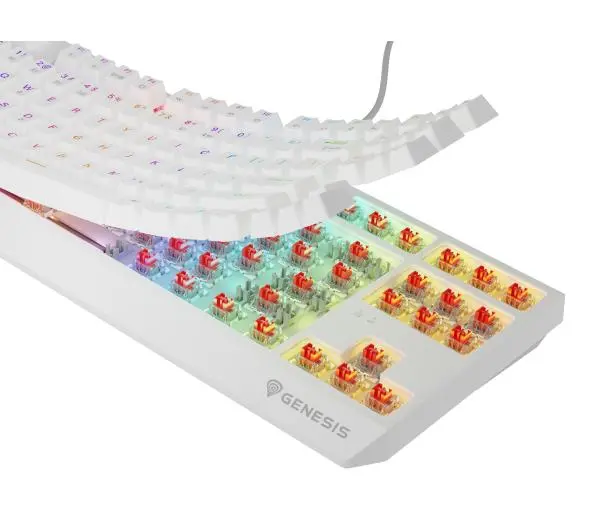 Genesis Thor 230 TKL US RGB Outemu Red Biały
