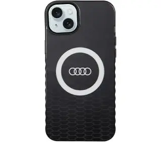 AUDI IML Big Logo MagSafe Case AU-IMLMIP15M-Q5/D2-BK do iPhone 15 Plus Czarny