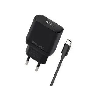 Beline 1x USB-C 25W + kabel USB-C PD 3.0 GaN Czarny