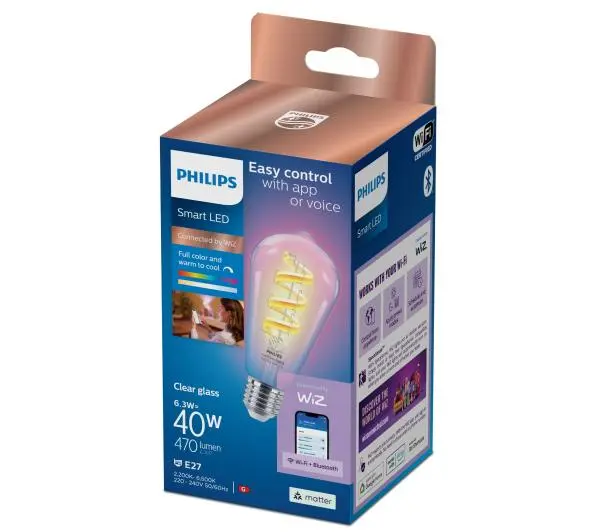 Philips E27 ST64 6,3 W RGB