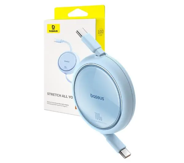 Baseus USB-C do USB-C Free2Draw PD 100W 1m Niebieski