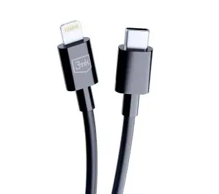 3mk Hyper USB-C do Lightning 20W 1,2m Czarny