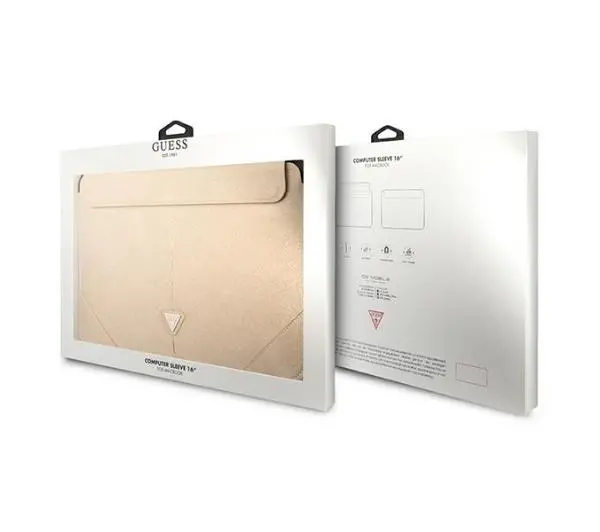 Guess Saffiano Triangle Logo GUCS16PSATLE 16" Beżowy