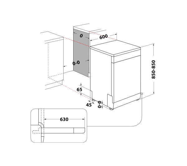 Whirlpool W7F HS31 MaxiSpace 60cm Automatyczne otwieranie drzwi Szuflada na sztućce - Kup na Raty - RRSO 0%