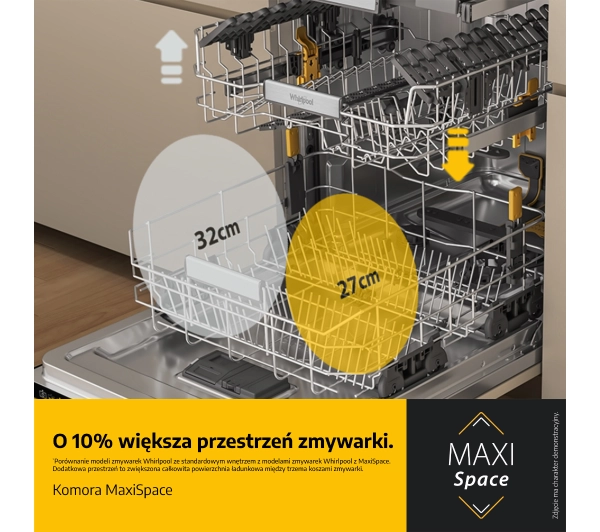 Whirlpool W7F HS31 MaxiSpace 60cm Automatyczne otwieranie drzwi Szuflada na sztućce - Kup na Raty - RRSO 0%