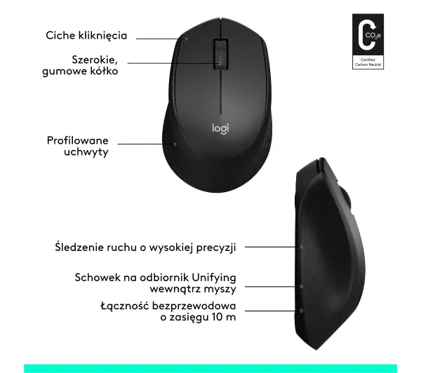 Logitech M330 Silent Plus Czarny