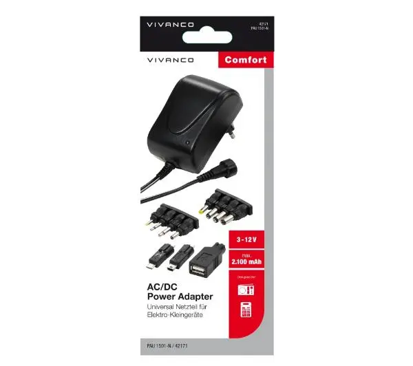 Vivanco Uniwersalny 2100 mAh USB