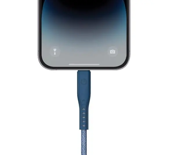 Energea Flow USB-C - Lightning C94 MFI 1,5m 60W 3A PD Fast Charge Niebieski