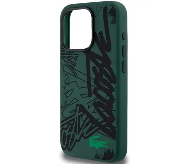 Lacoste LCHCP15LGRAK Hardcase Silicone Graffiti do iPhone 15 Pro Czarny