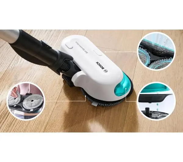 Bosch Unlimited 7 ProHygienic Aqua BCS71HYG3 40min Funkcja mycia Wymienny akumulator Mini elektroszczotka - Kup na Raty - RRSO 0%