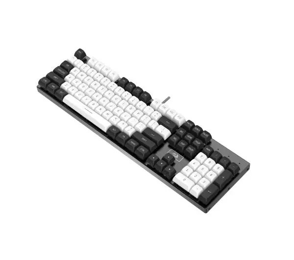 Redragon A132 PBT Doubleshot Biało-czarny