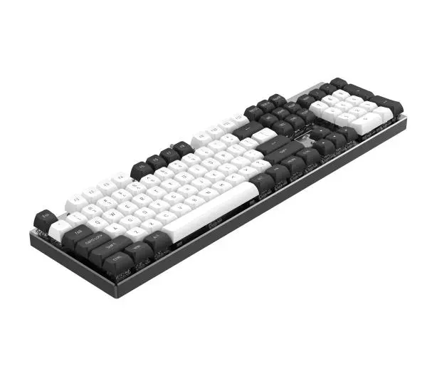 Redragon A132 PBT Doubleshot Biało-czarny