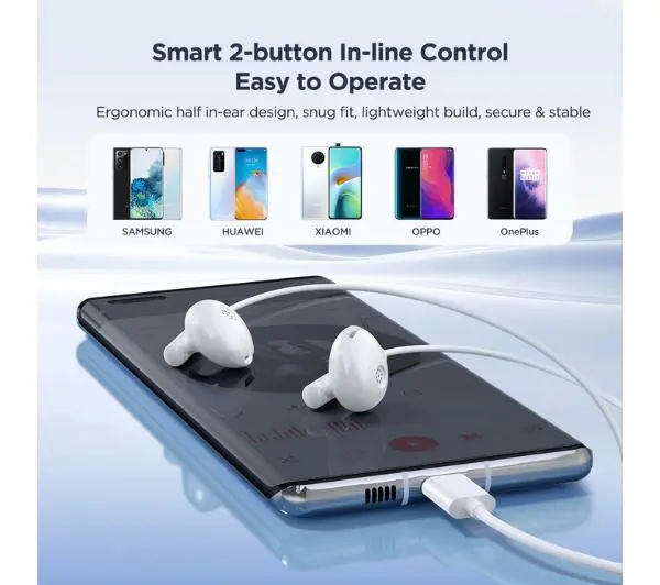 Joyroom JR-EC05 USB-C Douszne Biały