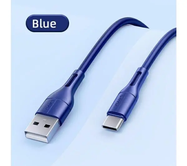 USAMS U68 USB-C 2A Fast Charge SJ501USB03 1m Niebieski