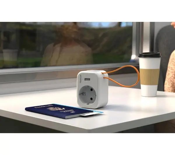 Tessan TS-332-DE 1 gniazdo USB-A Biało-szary