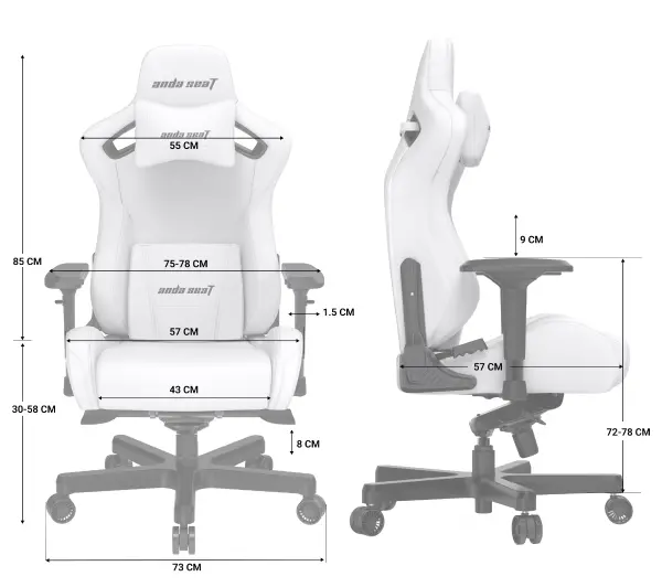 Anda Seat Kaiser 2 XL Gamingowy do 200kg Skóra ECO Bordowy - Kup na Raty - RRSO 0%