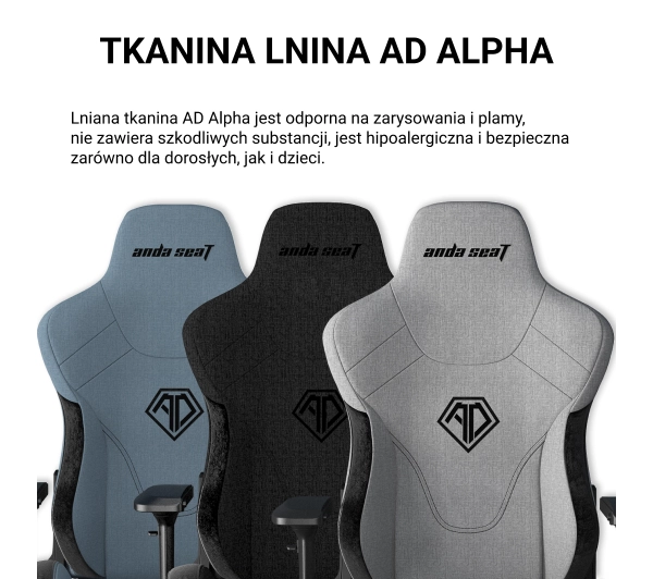 Anda Seat T-Pro 2 XL Gamingowy do 200kg Tkanina Niebieski - Kup na Raty - RRSO 0%