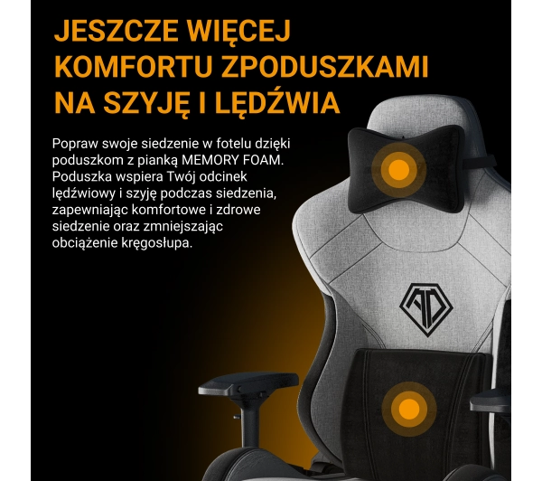 Anda Seat T-Pro 2 XL Gamingowy do 200kg Tkanina Niebieski - Kup na Raty - RRSO 0%