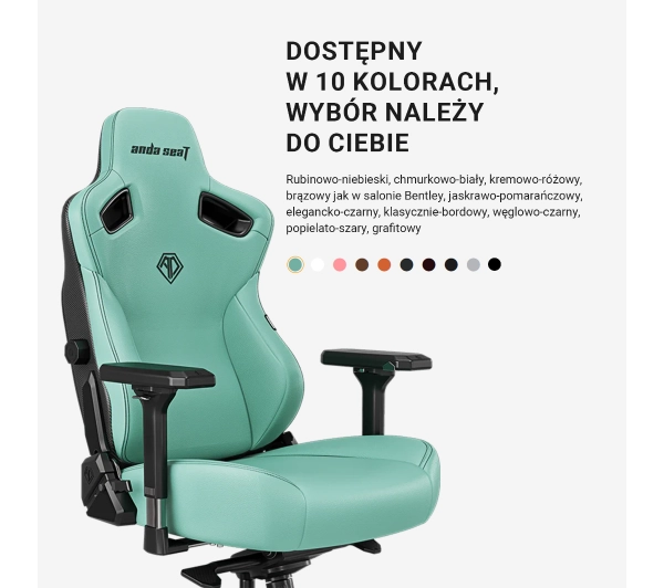 Anda Seat Kaiser 3 L Gamingowy do 150kg Skóra ECO Czarny - Kup na Raty - RRSO 0%