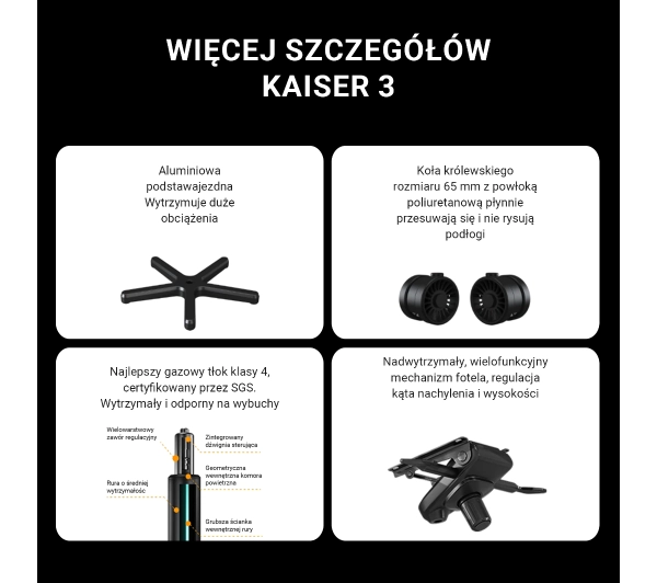 Anda Seat Kaiser 3 XL Gamingowy do 200kg Skóra ECO Biały - Kup na Raty - RRSO 0%