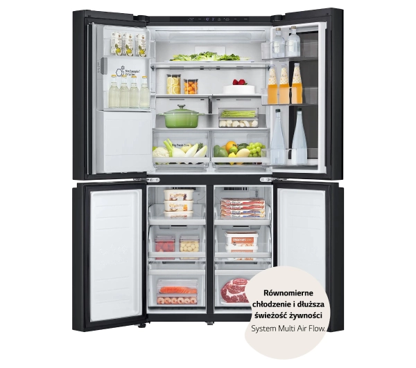 LG InstaView GMG860EPBE Funkcje AI Pełny No Frost 178,7cm Dystrybutor wody Zdalne sterowanie Ciemny grafit mat - TRZECI -55%, ALBO 5-TY ZA 1ZŁ - Kup na Raty - RRSO 0%