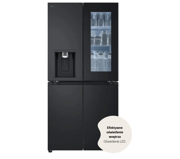 LG InstaView GMG860EPBE Funkcje AI Pełny No Frost 178,7cm Dystrybutor wody Zdalne sterowanie Ciemny grafit mat - TRZECI -55%, ALBO 5-TY ZA 1ZŁ - Kup na Raty - RRSO 0%