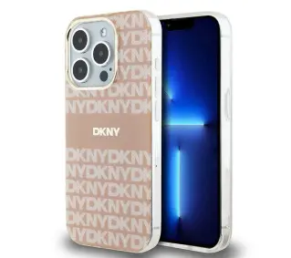 DKNY IML Mono & Stripe MagSafe do iPhone 14 Pro Różowy