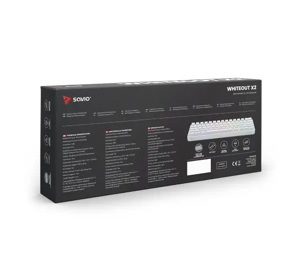 Savio Whiteout X2 Outemu Red Hot Swap Biały