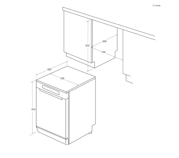 Haier I-Pro Shine Seria 7 XF 6A0M4PDX 59,7cm Funkcje AI Automatyczne otwieranie drzwi Szuflada na sztućce  - Kup na Raty - RRSO 0%