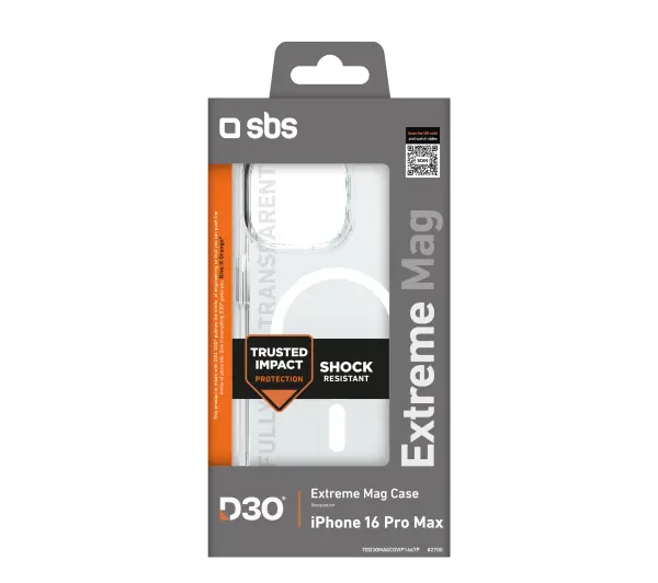 SBS D3O do iPhone 16 Pro Max Przezroczysty