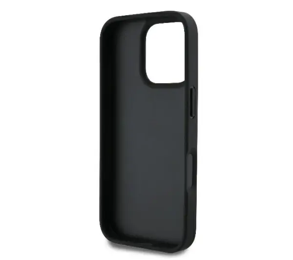 Guess hardcase Leather 4G Triangle Strass iPhone 16 Pro Max Czarny