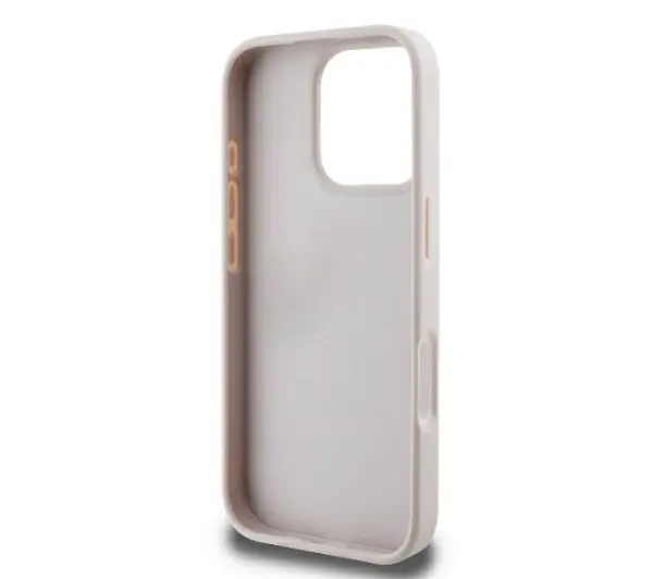 Guess Leather 4G Triangle Strass do iPhone 16 Pro Max Różowy