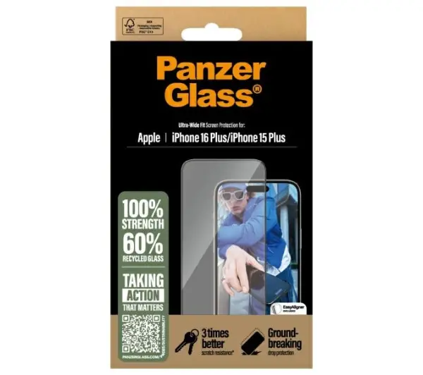 PanzerGlass Screen Protector do iPhone 16 Plus