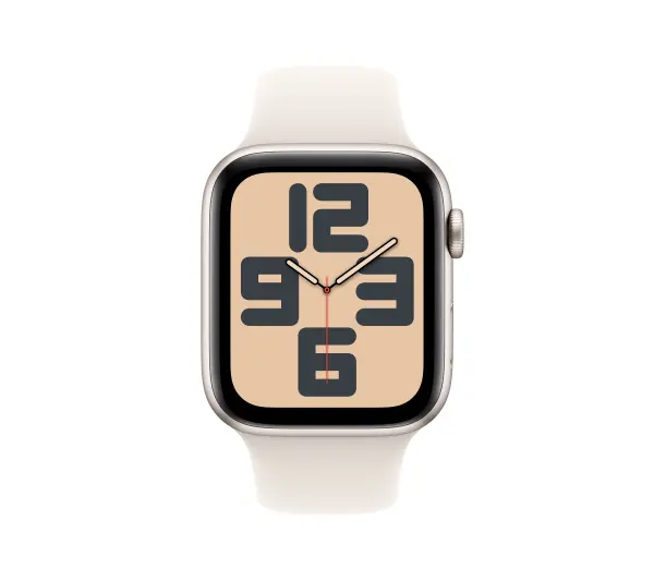 Apple Watch SE 2gen GPS koperta 44mm z aluminium Księżycowa poświata pasek sportowy Księżycowa poświata M/L - Kup na Raty - RRSO 0%
