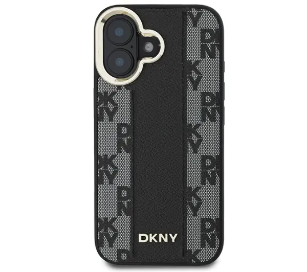 DKNY Checkered Pattern MagSafe do iPhone 16 Czarny