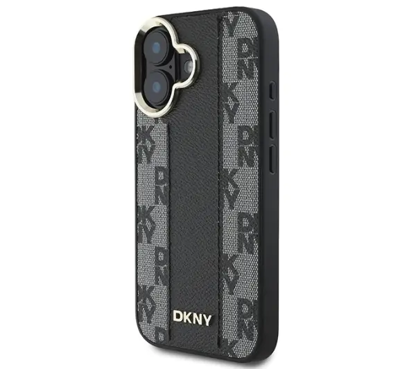 DKNY Checkered Pattern MagSafe do iPhone 16 Czarny