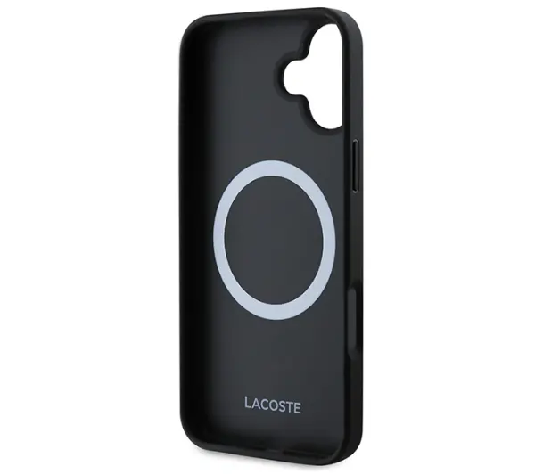 Lacoste Blend Monogram MagSafe do iPhone 16 Czarny