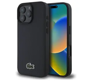 Lacoste Iconic Petit Pique MagSafe do iPhone 16 Pro Granatowy