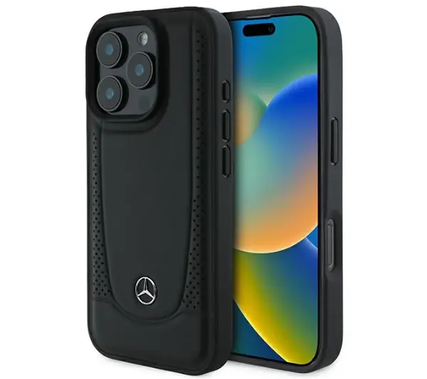 Etui MERCEDES Leather Urban do Apple iPhone 16 Pro Czarny