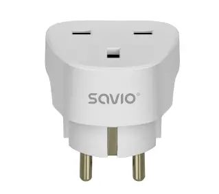 Savio AP-02 gniazdo UK - wtyk EU