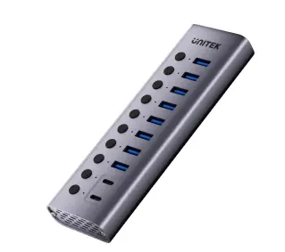 Unitek H1315B01-EU 10w1 5Gbps 8x USB A 2x USB C Srebrny