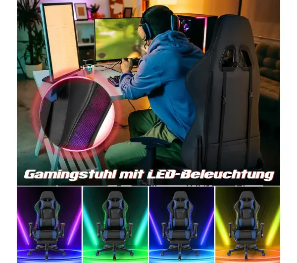 Extralink EVO 730-5 LED Gamingowy do 160kg
