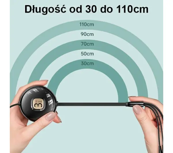 USAMS 3w1 USB do lightning/microUSB/USB-C 1m Zielony