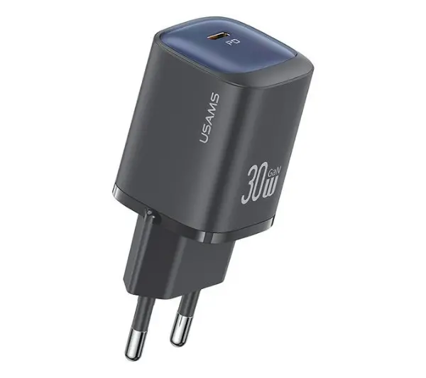 USAMS 30W GaN USB-C Fast Charging HC Series Czarny